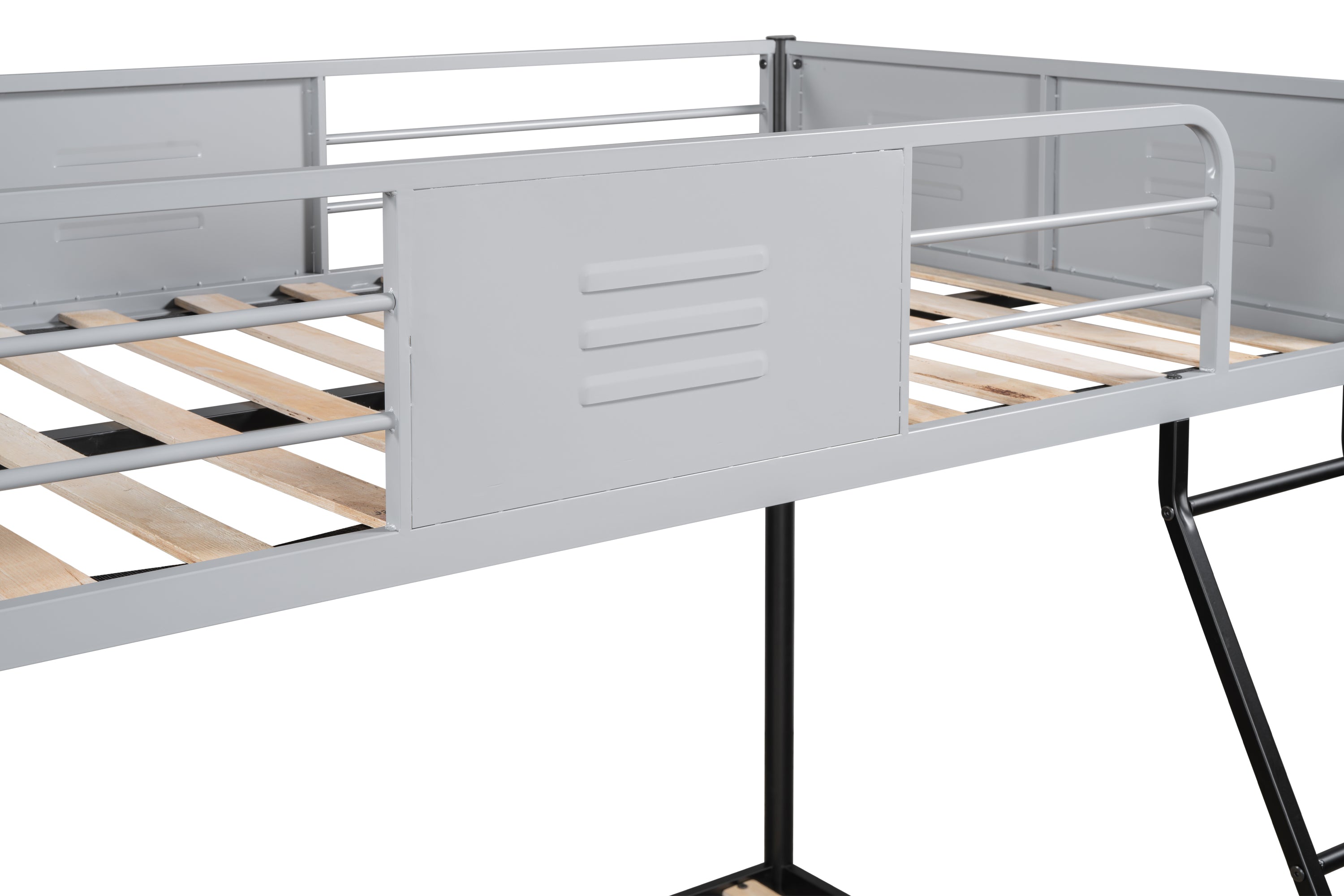 Full double-layer metal bed/heavy-duty sturdy metal/noise reduction/safety ventilation board guardrail