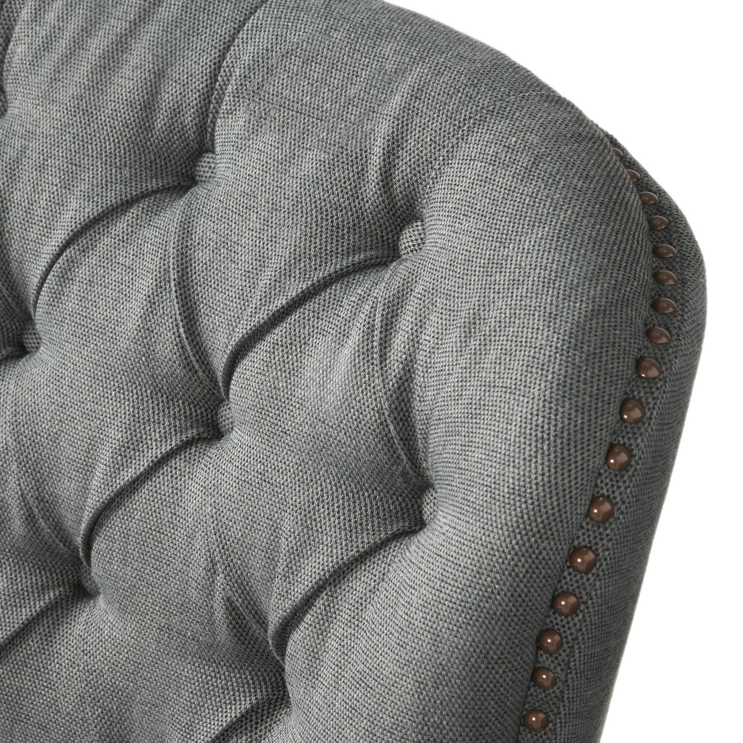 Modern grey fabric club chair and Ottoman set, stylish cushioned armchair, paired with Ottoman style