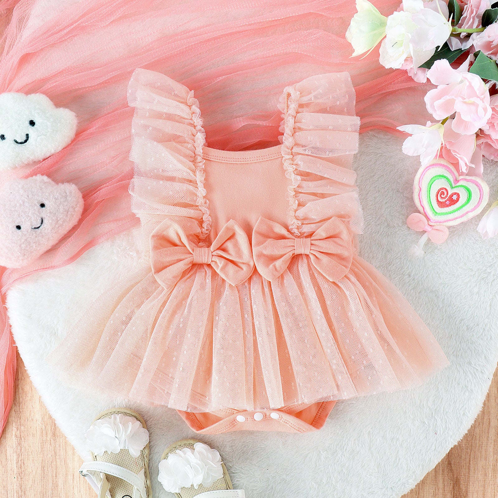 Jumpsuit Baby Net Skirt Princess Poris Dress Baby