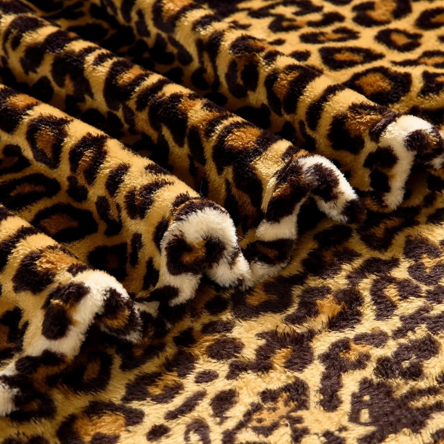 Simple Leopard Print Super Soft Thermal Flannel Blanket