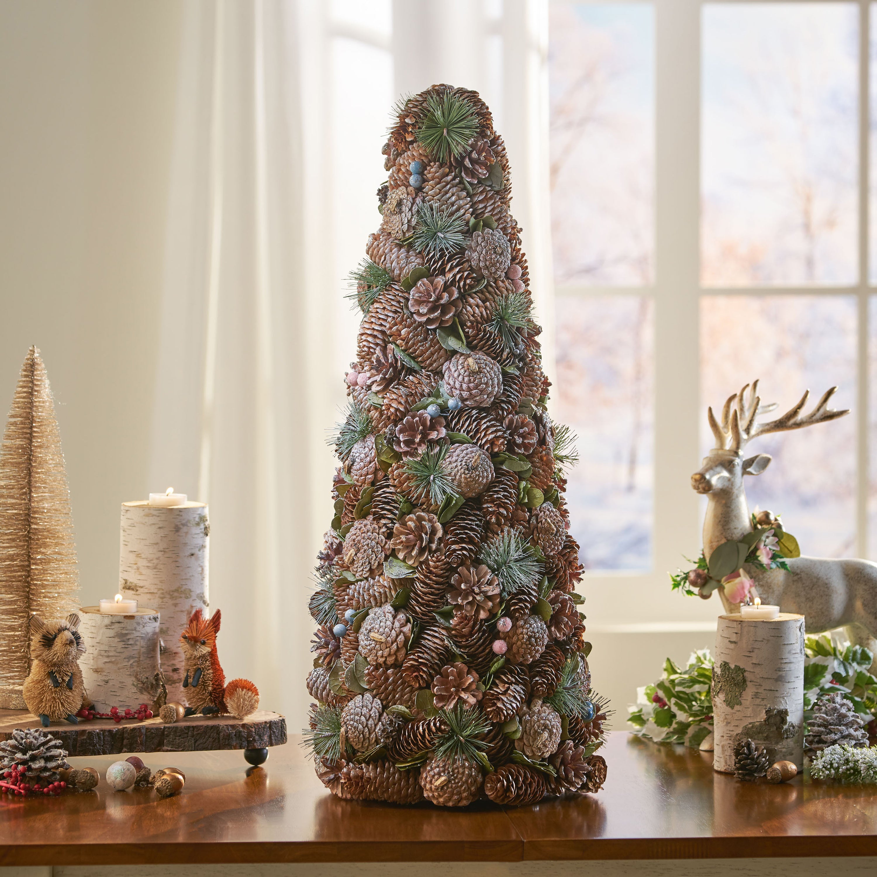 PINE CONE TABLE TOP TREE