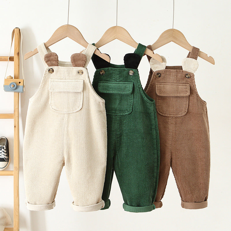 Ins Children's Overalls Corduroy Cute Fashionable Crawler