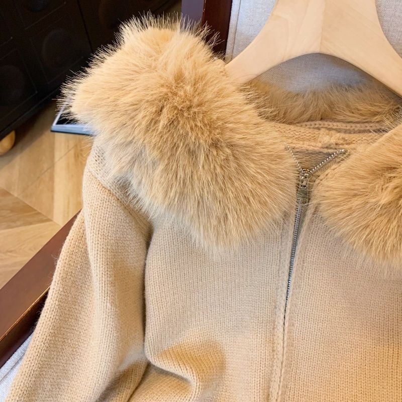 Double Zipper Fur Collar