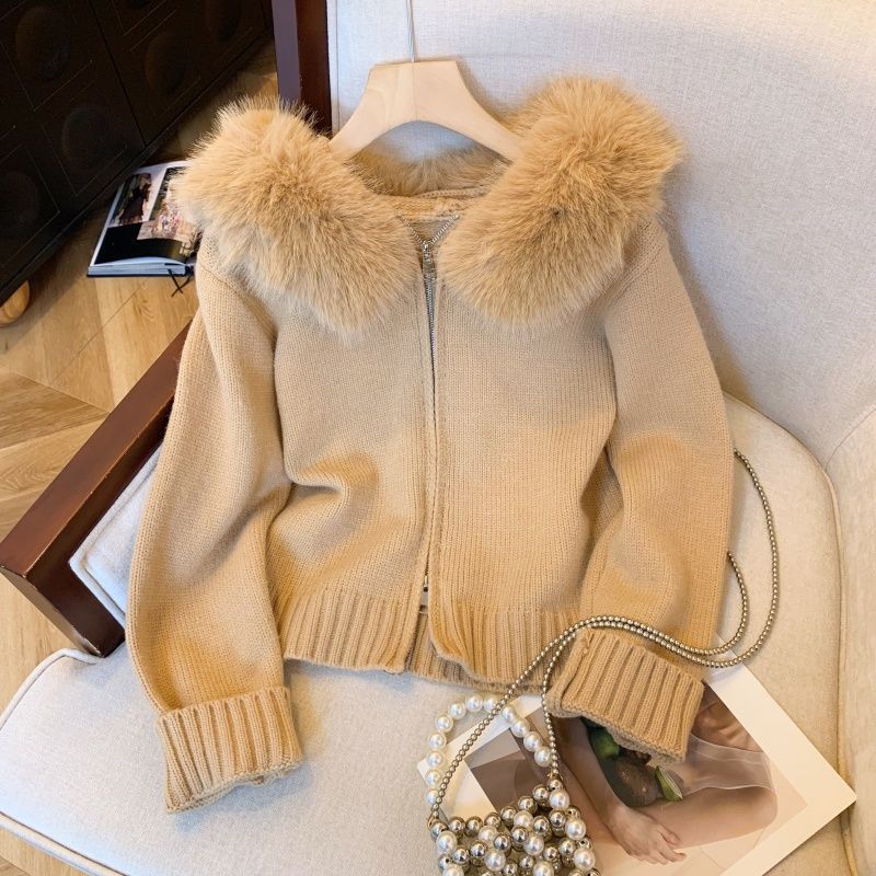 Double Zipper Fur Collar