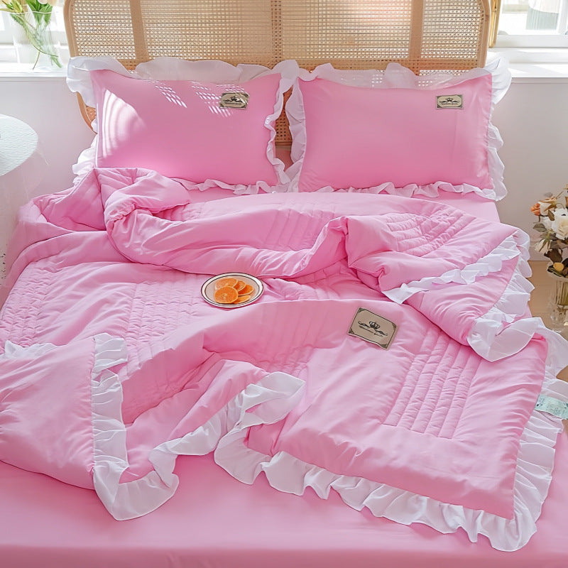 Korean Lace Summer Blanket Washed Cotton