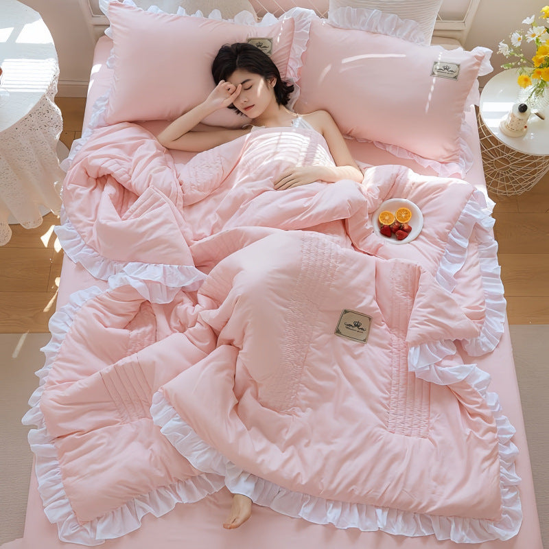 Korean Lace Summer Blanket Washed Cotton