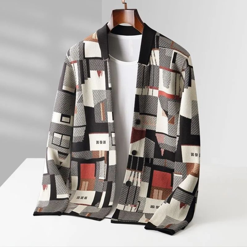 Geometric Oil Painting Camouflage Top Men