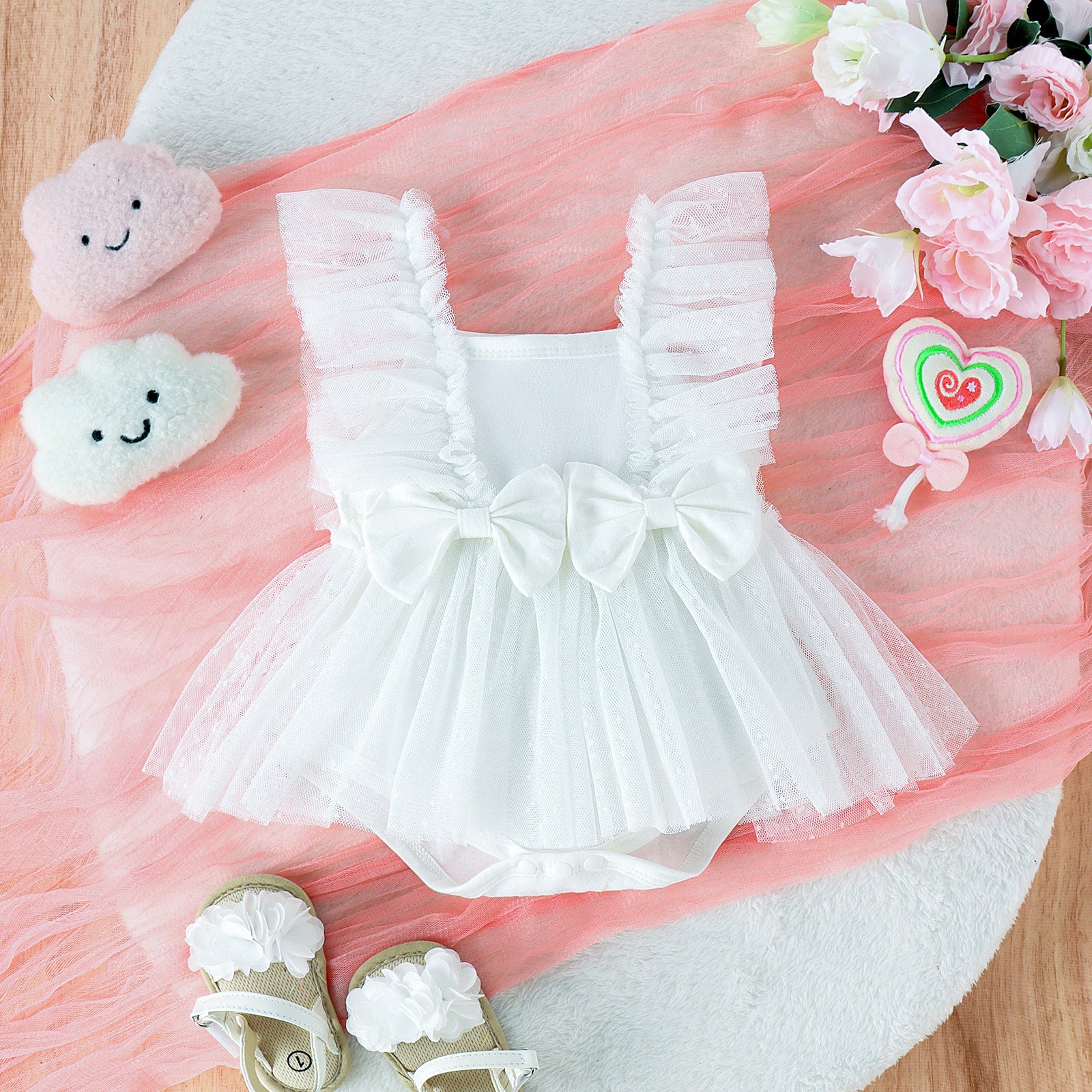 Jumpsuit Baby Net Skirt Princess Poris Dress Baby