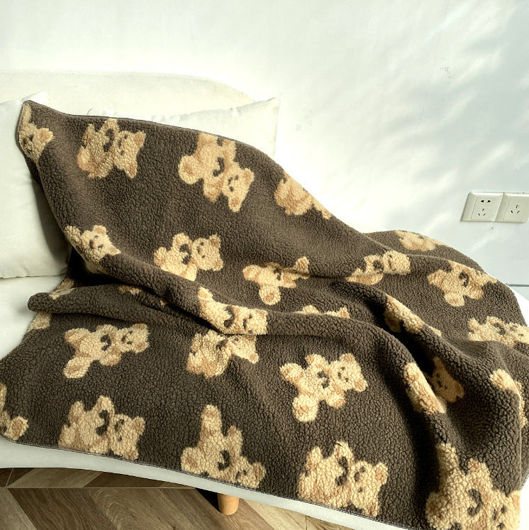 Thickened Warm Cute Ins Wind Bear Blanket